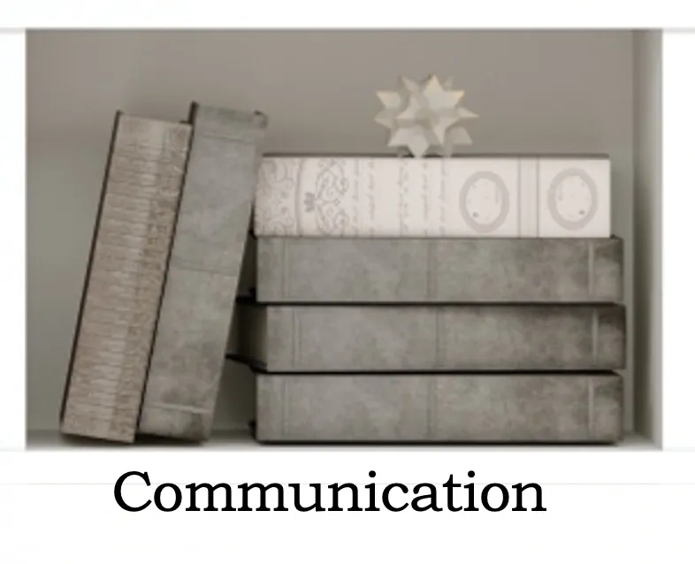 Communication Books Shelf